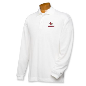 Louisville Cardinals B&T CB DryTec LS Championship Polo - White